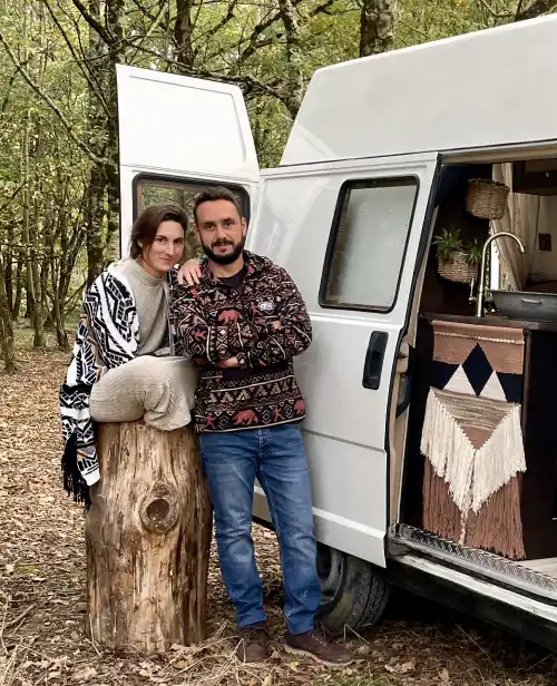 les fondateurs de Roulez Bohème : Nadège et Guillaume